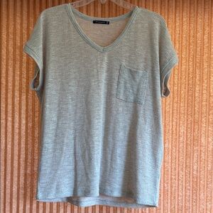 Staccato khaki V-Neck knitted Tee